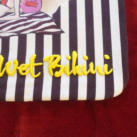 Henri Bendel Wet Bag Swimsuit Zip Pouch Wet Bikini - Picture 6 of 16